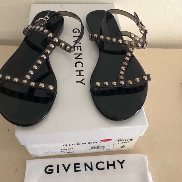 GIVENCHY  Studded Accents T-Strap Sandals - Picture 3 of 6